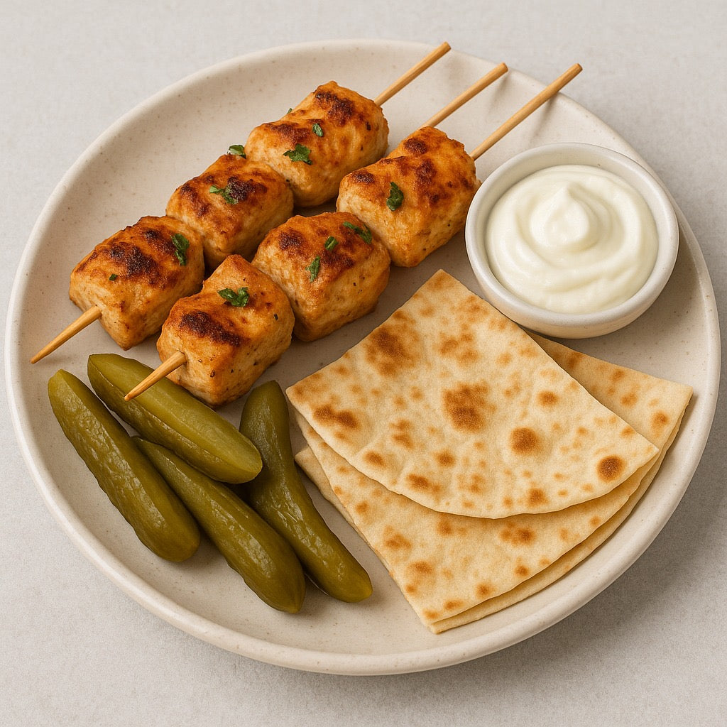Shish Tawook with Garlic Sauce