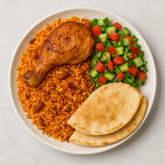 Chicken Kabsa with Fresh Salad